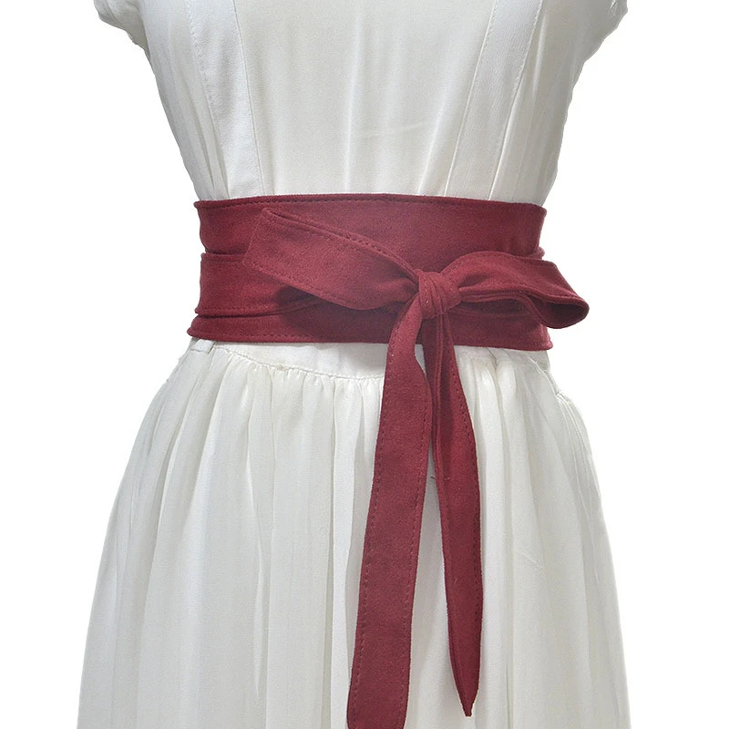 Cinturón de terciopelo suave para mujer, cinturones de terciopelo de felpa ancha y elegante, de lujo de alta calidad, cinturón sin hebilla| de mujer| - AliExpress