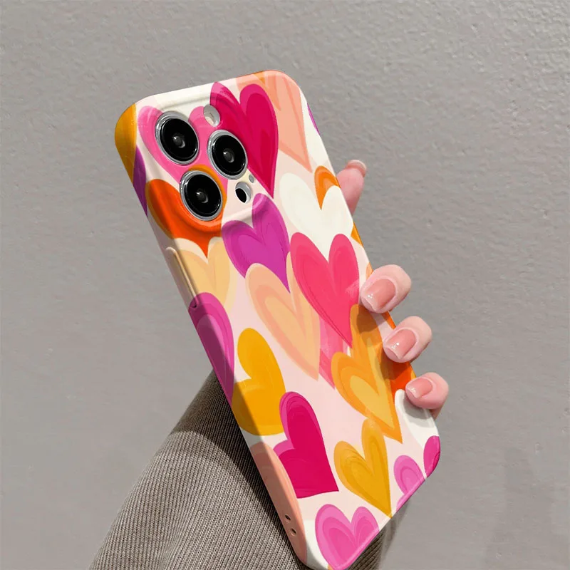 Charming Love Heart Hard PC Phone Case Cover