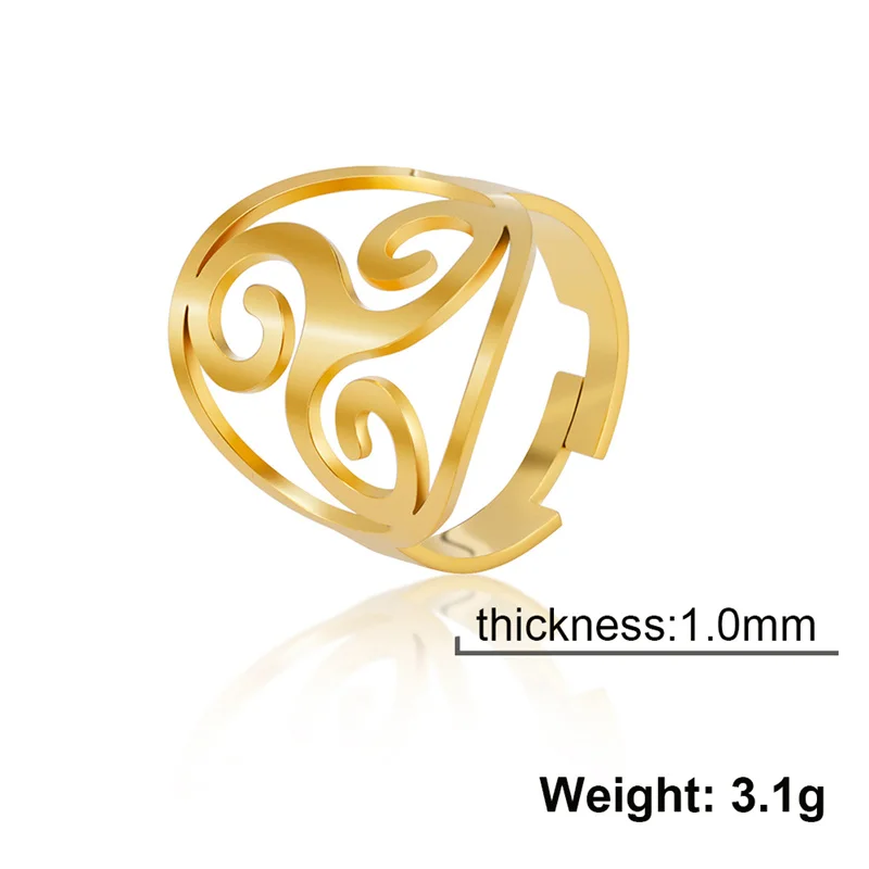 Vintage Om Symbol Ring für Frauen Männer Edelstahl Silber Farbe verstellbare offene Ringe Amulett Schmuck Kpop Geburtstag Freund Geschenk – Detail 34