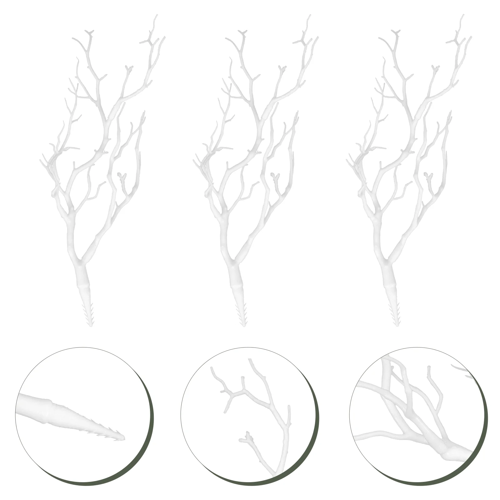 

3 Pcs Artificial Coral Branch DIY Accessories Halloween Antler Headwear Party Supplies Fake Hairband White Miss