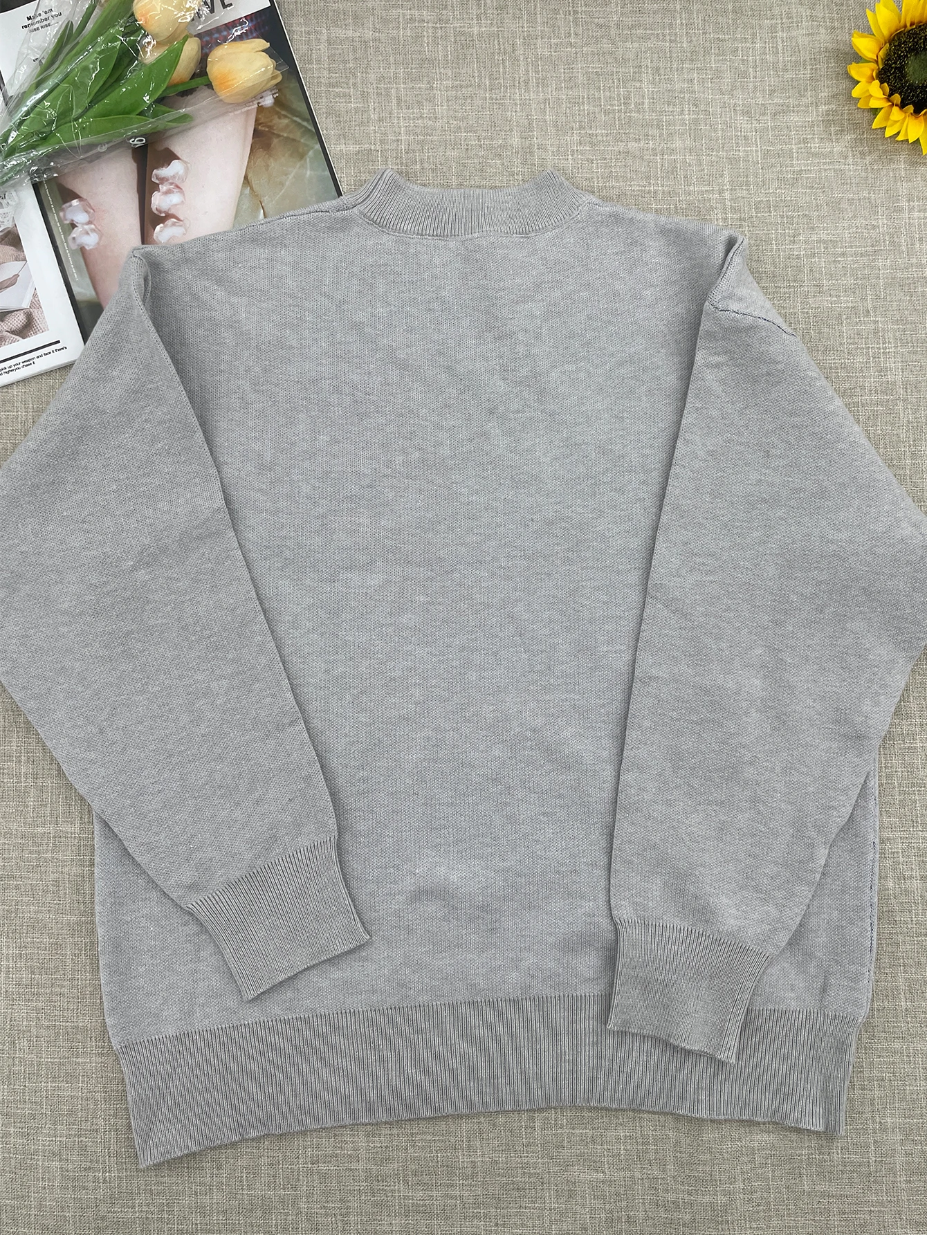 temperament commuter style pullover sweater for women's autumn and winter new loose all-match crew-neck knitwear