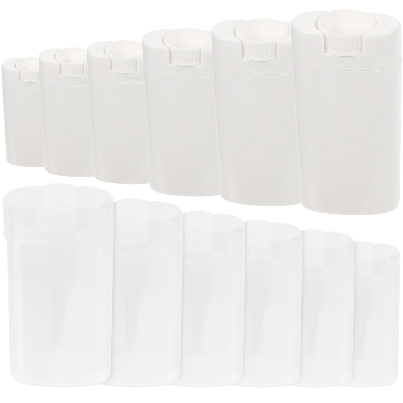 

12 Pcs Deodorant Cream Bottle Empty Bottles Refillable Sub Dispenser Pp Containers Subs Holder