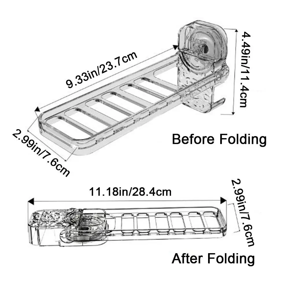 Folding Clothes Rack Hook Portable Travel Drying Rack 6-hole Household Foldable Hangers Angle Adjustable Laundry Rack Hook 6