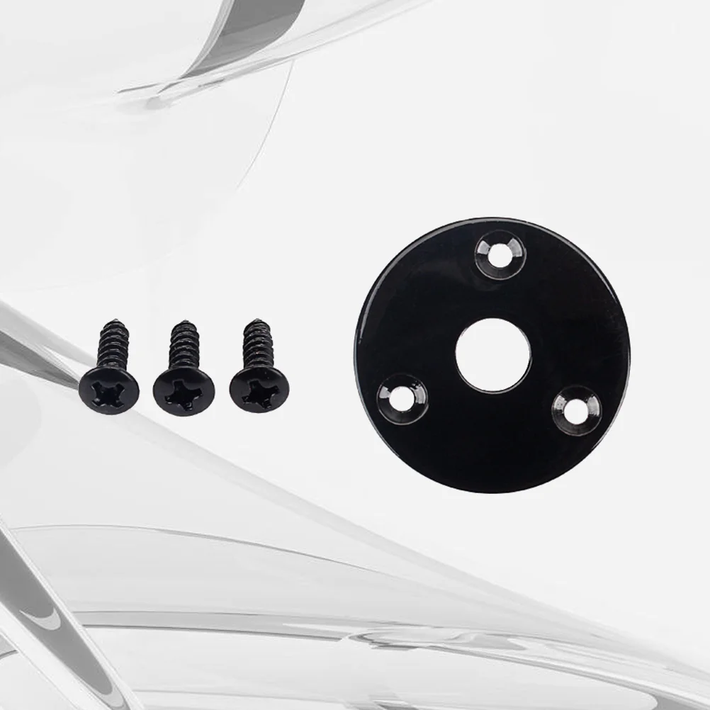 

1/4 Inch Guitar Jack Plate Indented Guitar Pickup Output Input Jack Socket Plate Metal Jack Plate With Screw for E-Guitar Bass