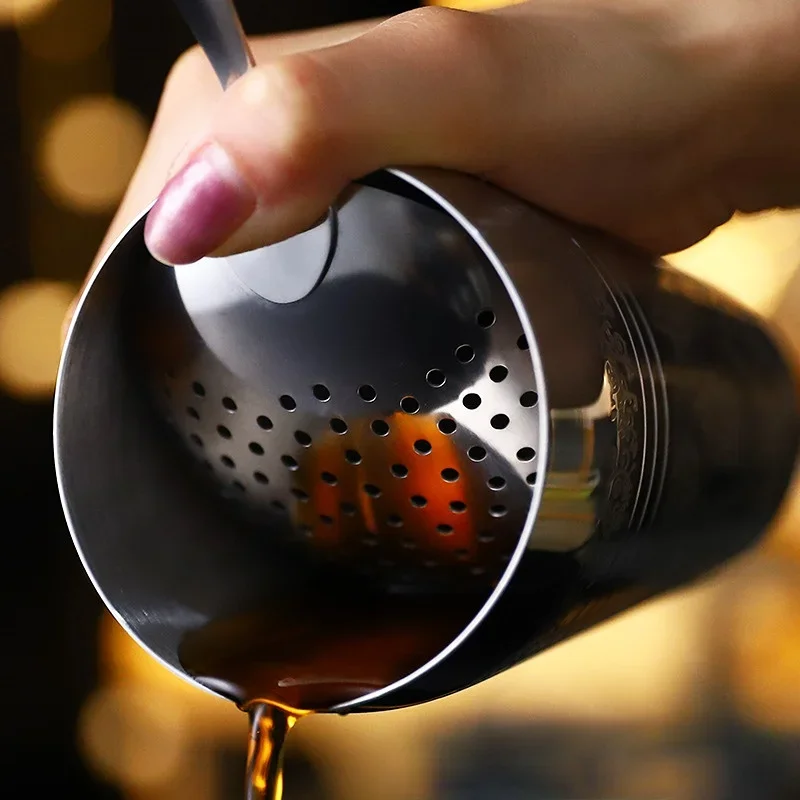 Cocktail Shaker Strainer Julep Bar Strainer 304 Stainless Steel Cocktail Strainer Spoon Bar Sprung Cocktail Shaker Fast Drain Julep Tools