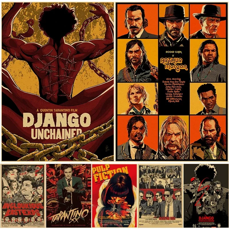 Vintage Quentin Tarantino Movie Poster Pulp Fiction/Reservoir Dog