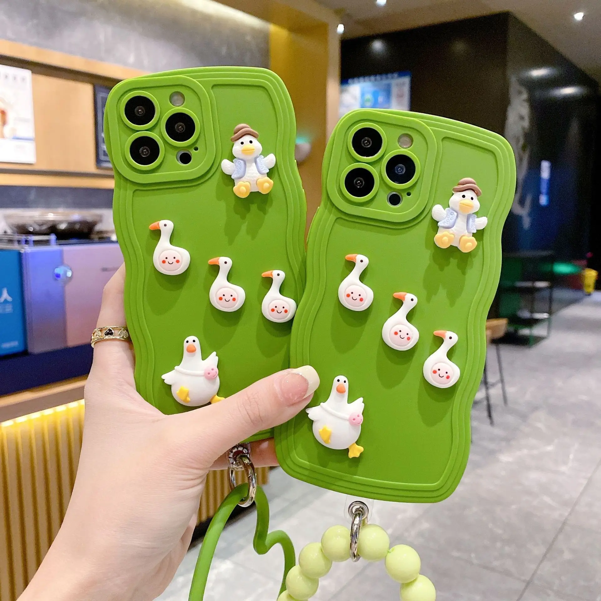 Cute Animal Silicone Cover For IPHONE 7 8 plus X XR XS Max Case For iphone 12 13 14 mini 11 Pro Max Lovely 3D Cartoon Duck Case_voghion.com