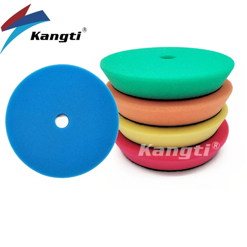 Kangti 3"/5"/6" Car Spong ing Polishing Pad Flat Polisher Pad Removes Scratche For DA/RO/GA Car er Polisher