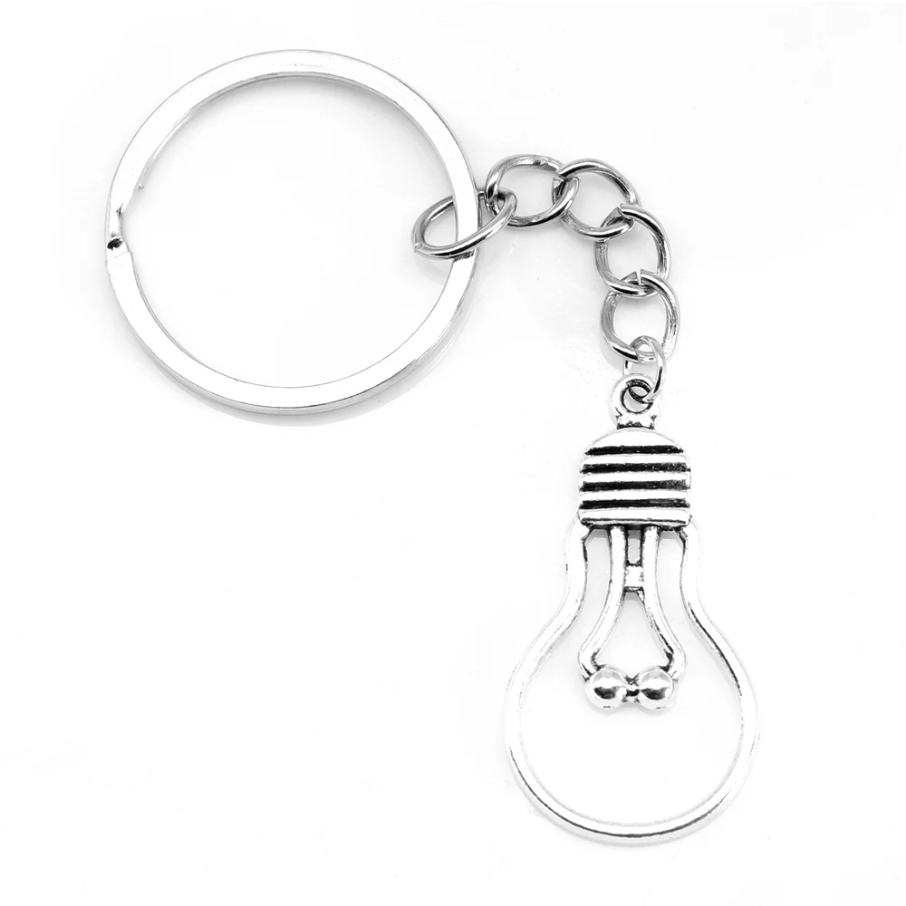 

1 Piece Light Bulb Personalised Keyring Cute Jewelry 19x36mm