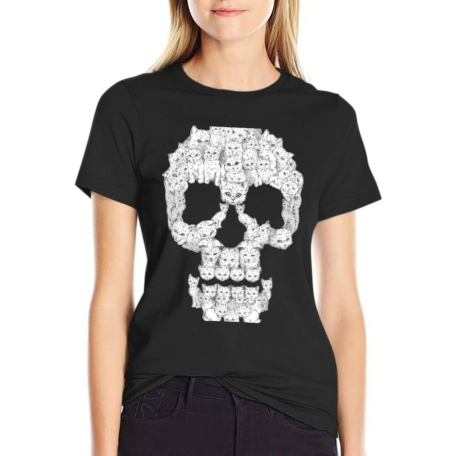 

Skulls are for Pussies T-Shirt cropped t shirts for Women t shirt dress Women