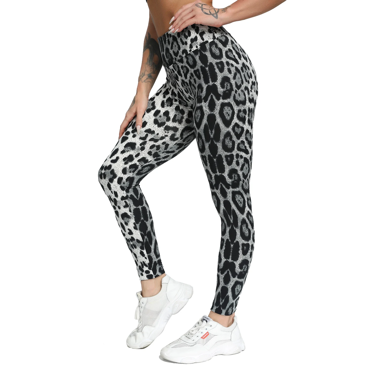 Fashion Snake Print Yoga Pants Elastic 