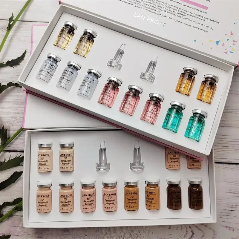12 vials 8ml BB Glow Makeup Set Lan Frost Salmon DNA/Niacinamide Facial Skin Care Serum Ampoule Foundation Essential Cosmetics makeup set makeup kit face skin care kit facial serum essence