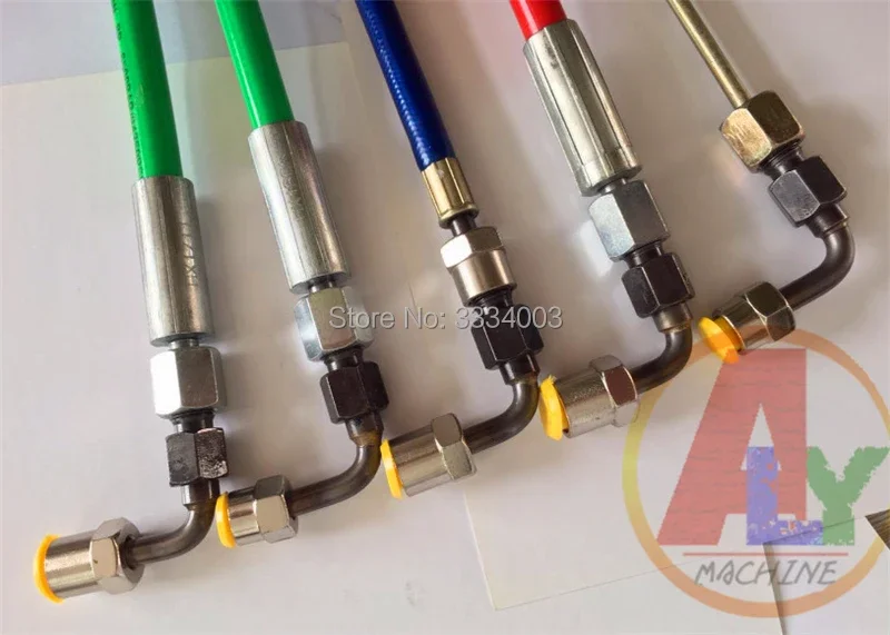 Diesel Pipe Common Rail Repair Tools Common Rail Injector Pump Test Bench Diesel Tube Pipe Connector Joint Part M14-M12/M14/M16 Diesel Tube 90 Degree