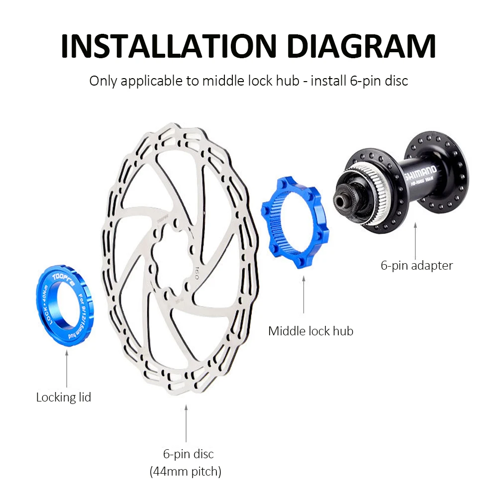 Bike Hub Center Lock To 6 Hole Adapter Aluminum Alloy Centerlock Conversion 6 Bolt Brake Disc Bicycle Accessories bike rotor adapter