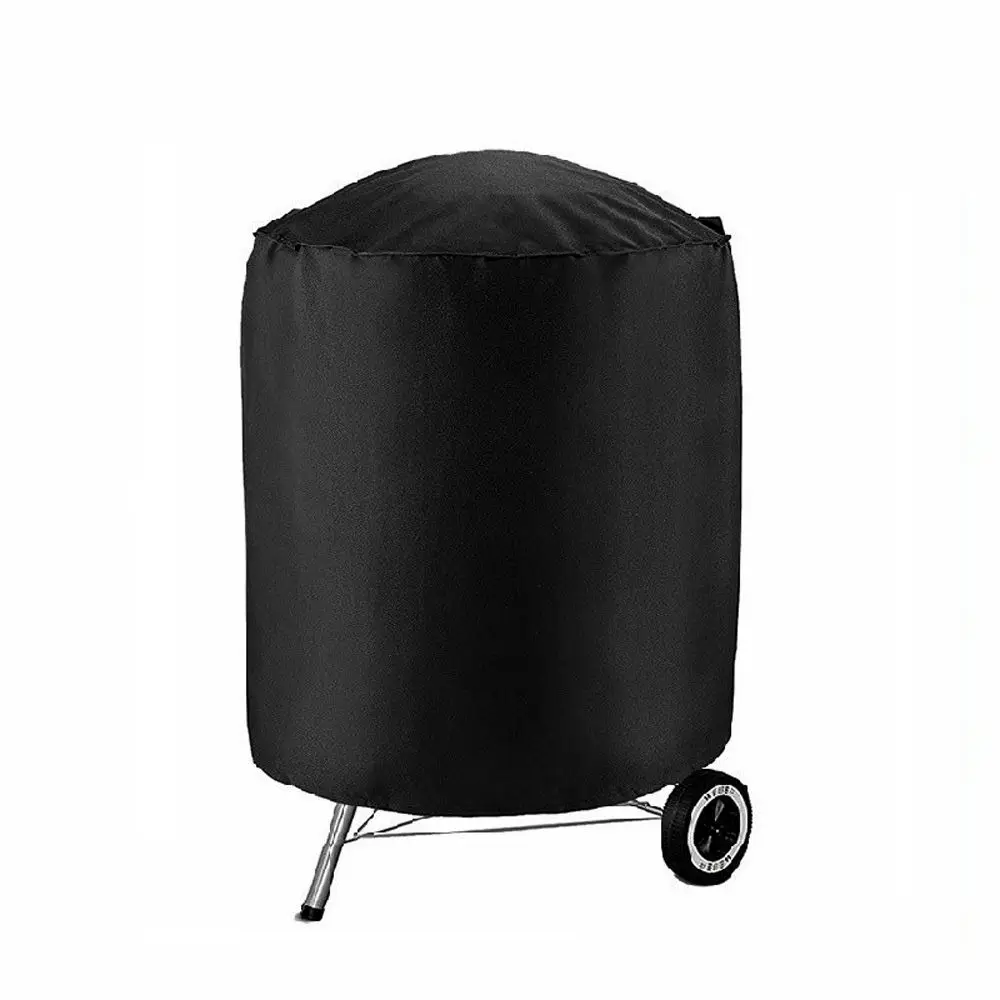 Round Black Gas Rain Outdoor Charcoal BBQ Cover BBQ Accessories Protective Grill Protector