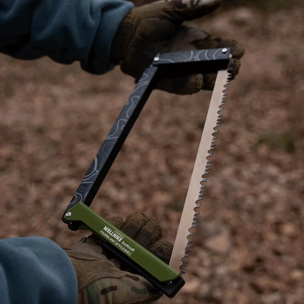 Folding Saw with Storage Bag Cutting Tree Hand Saw Aluminum Alloy Camping Foldable Hand for Wood Branches