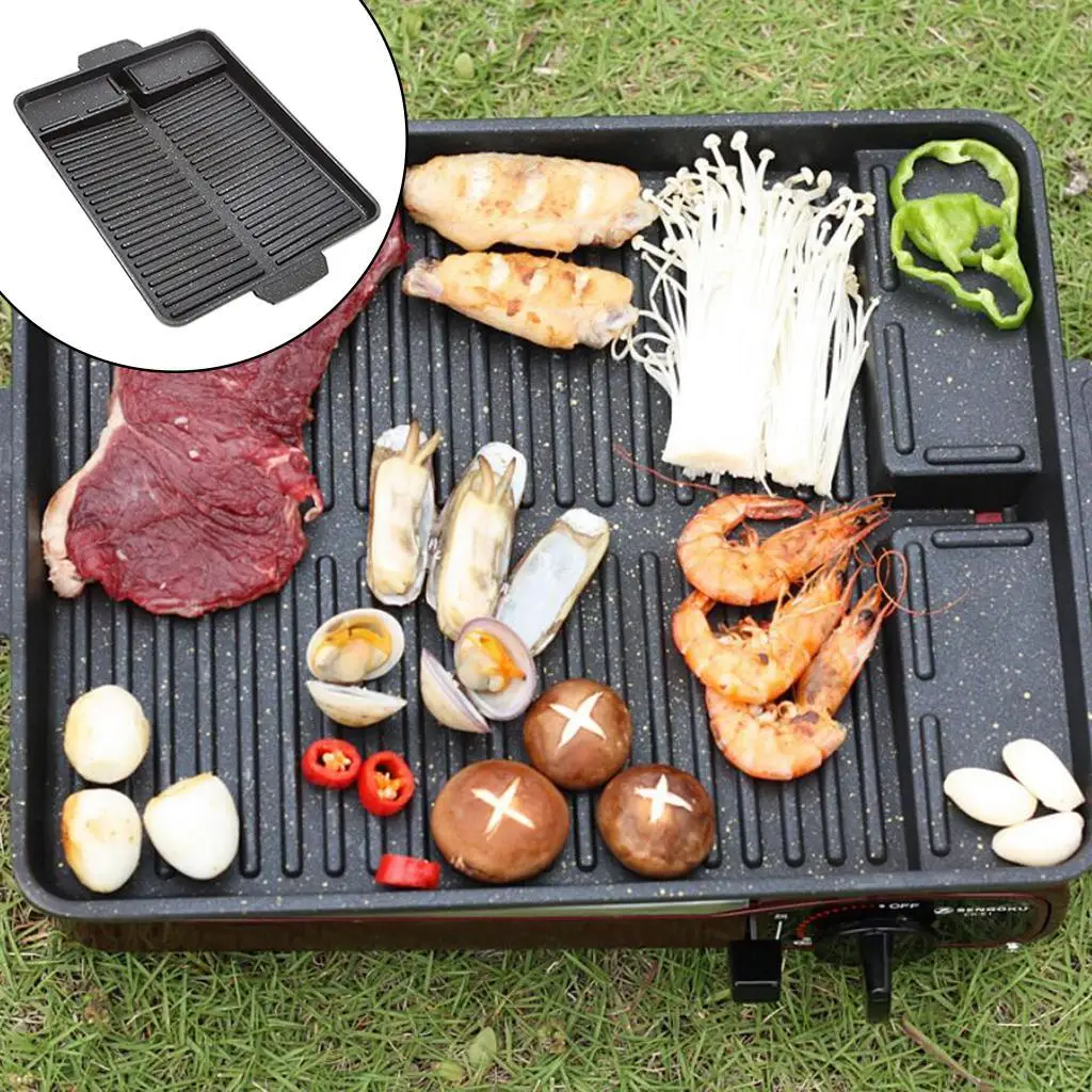 ZK30 Stovetop Korean BBQ Grill Pan Barbecue Tools Non-stick Smokeless  Barbecue Grill Pan for Indoor Outdoor Camping - AliExpress