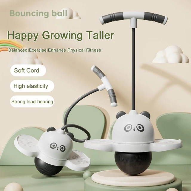 Exercise Jumping Ball with Handle Fun Bouncing Toy Help Grow Tall Balance Platform Bouncy Ball Outdoor Sports Toys 6