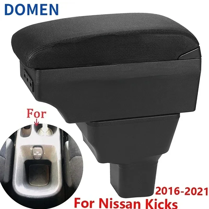 

NEW For Nissan Kicks Armrest For Nissan Kicks Car Armrest box 2016-2021 Interior Parts special Retrofit parts Center with USB