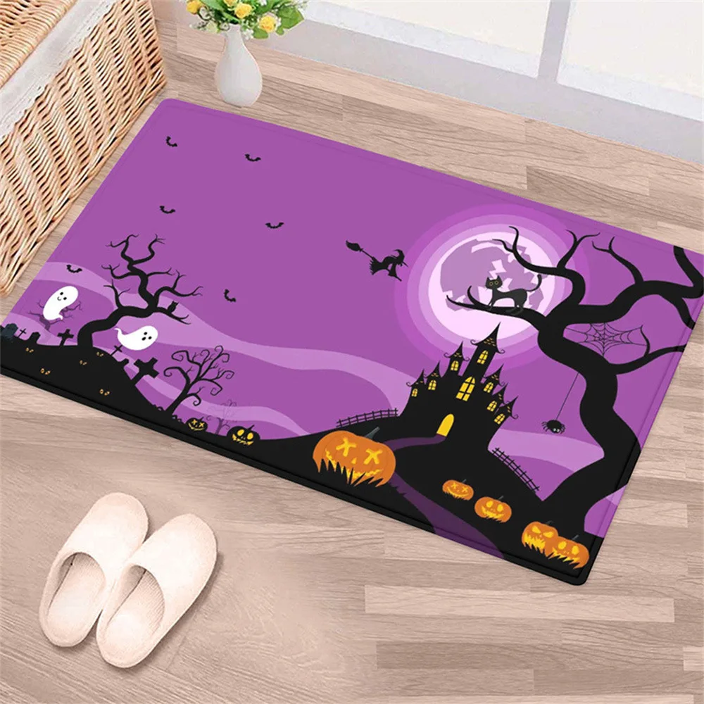 

Halloween Doormat Anti-slip Thick Carpet for Living Room Plush Rug Carpets Bedside Home Decor Rugs Sofa Mat