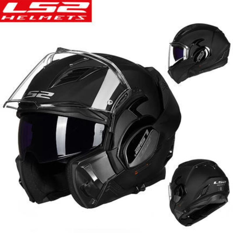 LS2-casco Modular abatible hacia arriba para motocicleta, 180