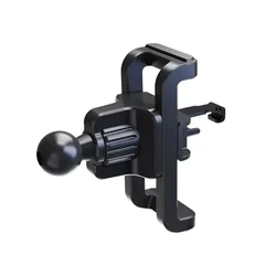 Universal Car Air Vent Clip Phone Holder with 17mm Ball Head for Dashboard and GPS Mounting (Black)
