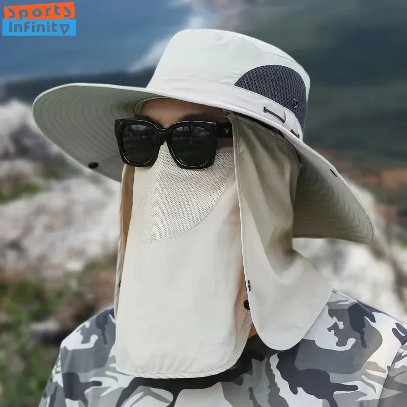 Men Sunshade Hat Big Eave Outdoor Sports Sun Protection