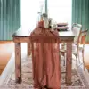 Green Gauze Table Runner Burlap Cheesecloth Table Setting Dining Rustic Country Wedding Birthday Decor Boho Table Linens 6