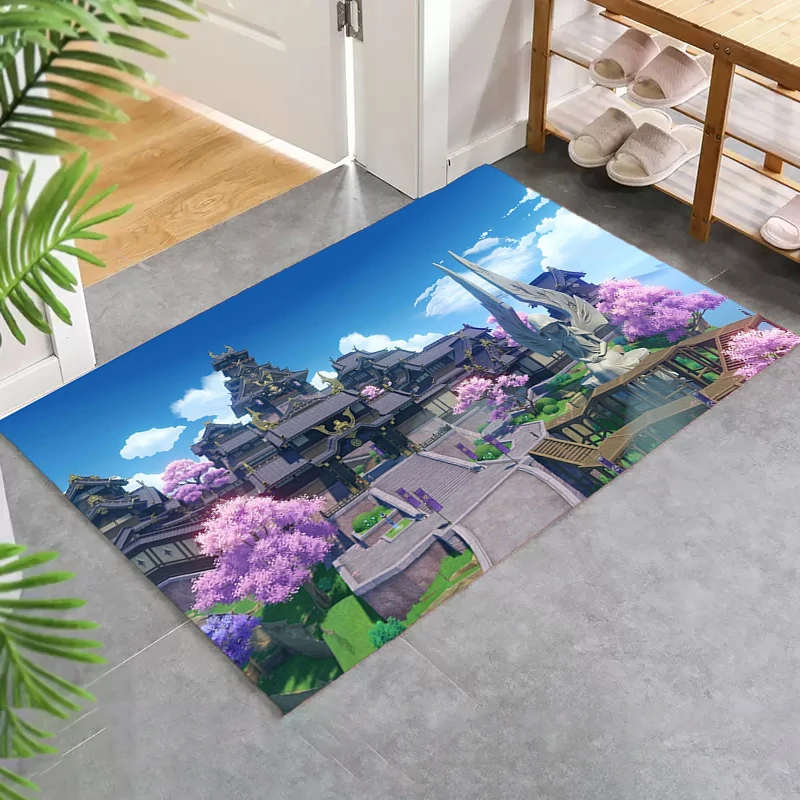 

Anime Rug Nahida House Entrance Mat Floor Mats Non-slip Kitchen Mat Living Room Rug for Bedroom Rugs Kitchen and Home Items Foot