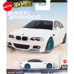 Original Mattel Hot Wheels Premium Car Metal Diecast Fast & Furious BMW M3 Vehicle Model Toys for Boys Collection Birthday Gift