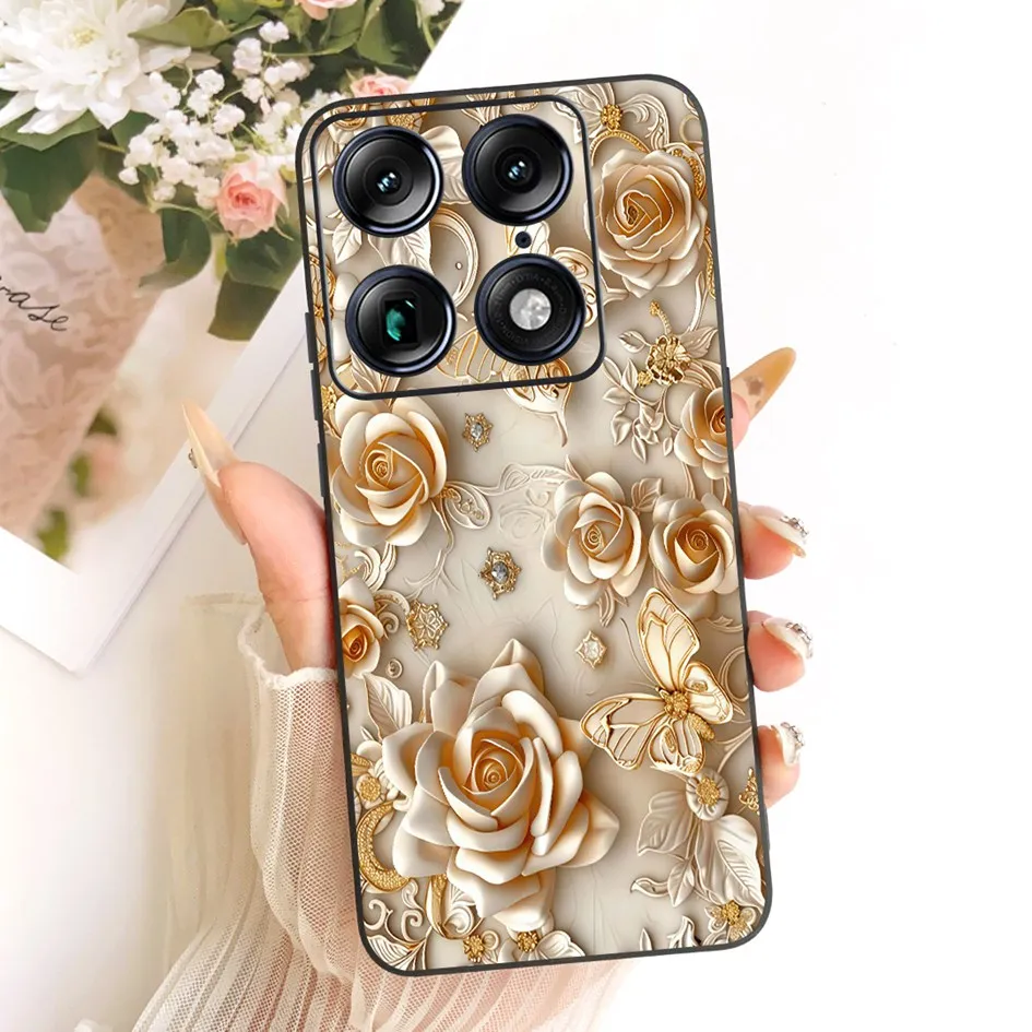 Floral Marble Soft Silicone Protective Case