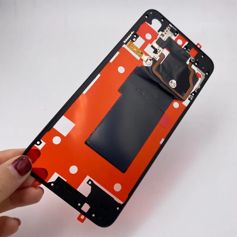화웨이 노바 5T 아너 20 프로용 미들 프레임, 베젤 섀시 테두리 하우징, NFC + 냉각 그래핀 후면 커버 브래킷