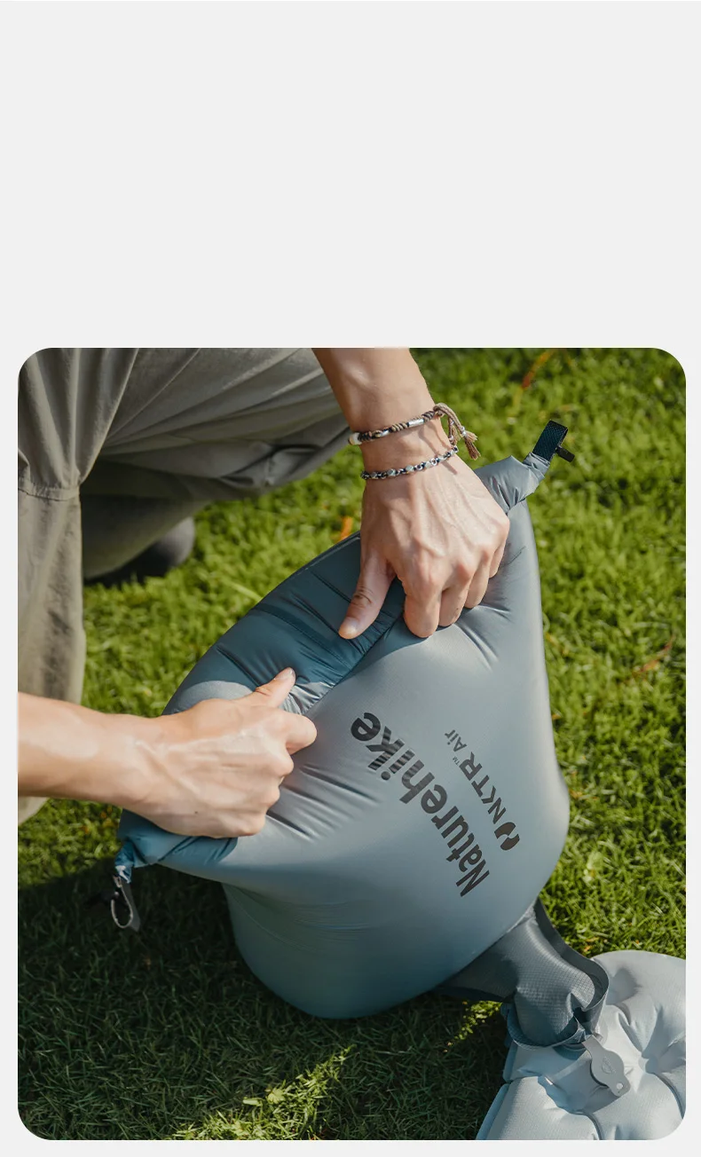 Naturehike 2024 Neue Aufblasbare Tasche Ultraleicht Schnelle Inflation Für Camping Matte Klapp Tragbare Wasserdichte Outdoor Camping Airbag – Detail 3