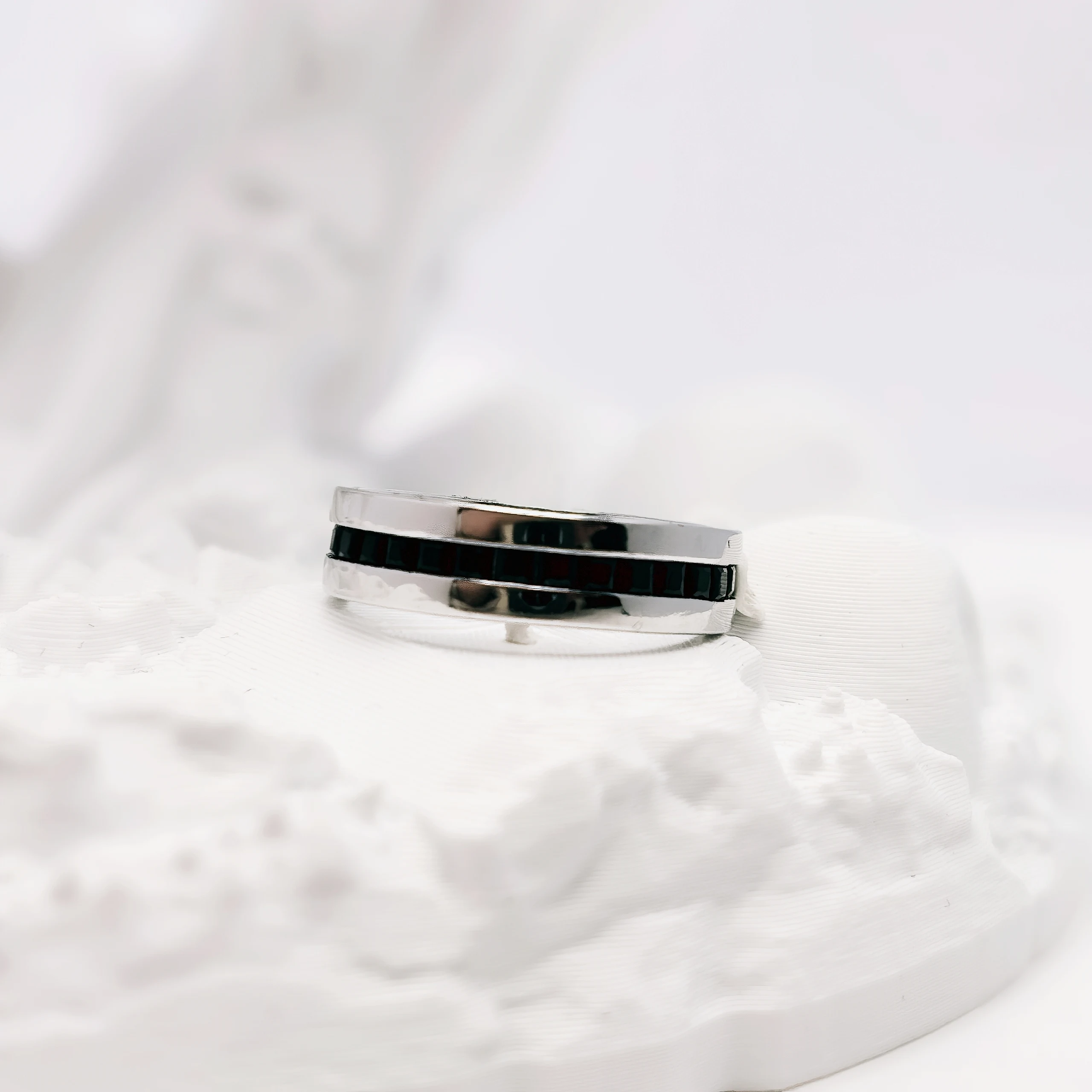Bandring mit schwarzen Steinen, Europa-Stil, Vintage-Stil, edler Schmuck für Damen und Herren, Sommer, brandneues Geschenk aus reinem 925er-Sterlingsilber – Detail 7