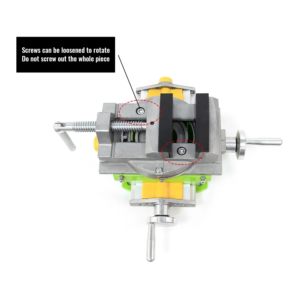 ALLSOME 2 in 1 Cross Slide Vice table Compound Milling Drilling Vise Swivel Base Table Aluminium Alloy Compound Worktable 3