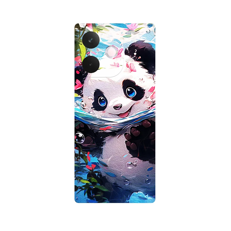 Floral Panda Silicone Soft Phone Case - TPU Protective Cover