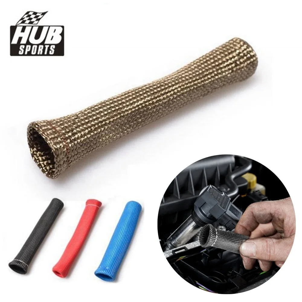 HUB Sports 6cyl Heat Protector Sleeve Sleeving Spark Plug Wire Boot For TOYOTA SUPRA JZA80 2JZ-GTE TURBO VVTI 97-02 FL HU-GT06