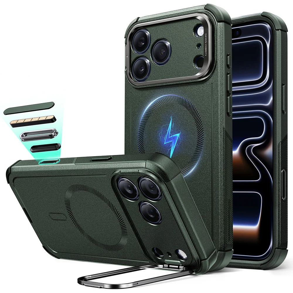 Enhanced Military-Grade Protective Magnetic Phone Case with Camera Control Button