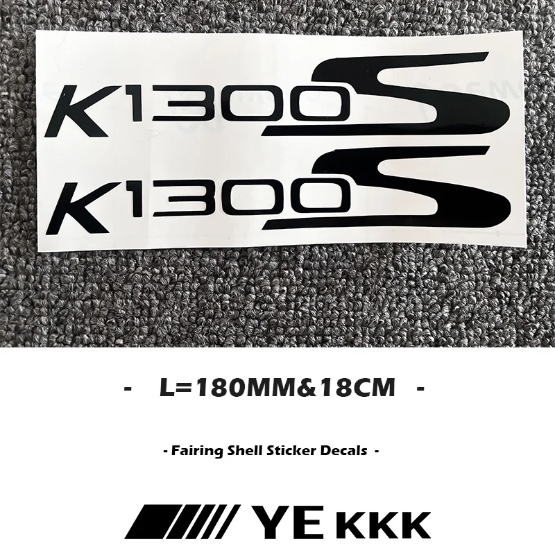 

2X 180MM Motorcycle Fairing Shell Hub Head Shell Fuel Tank Sticker Decal White Black For BMW K1300S K1300 S