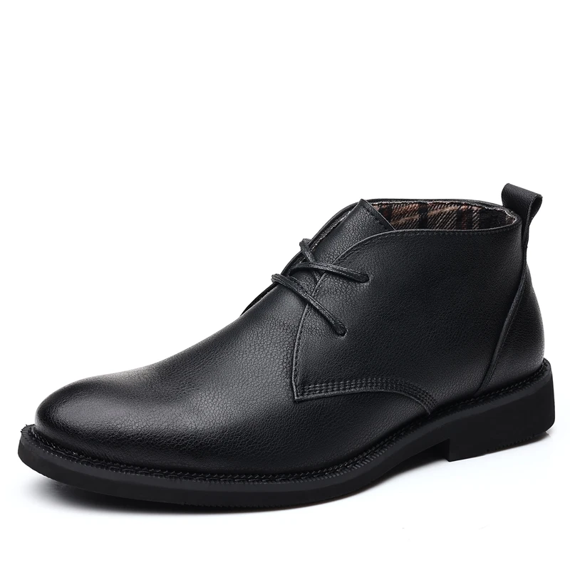 

Men Casual Shoes Black Leather Mens Pointed Toe Dress Shoes Classic Slip on Oxford Shoes for Men Gentleman Shoes High Top Boots