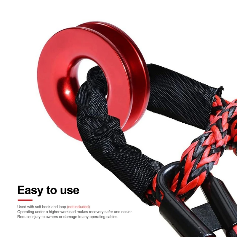 

Car Soft Shackle Rope Tow Rope With Recovery Ring Off Road Winch Pulley Cable Hook For Off-Road Recovery ATV UTV