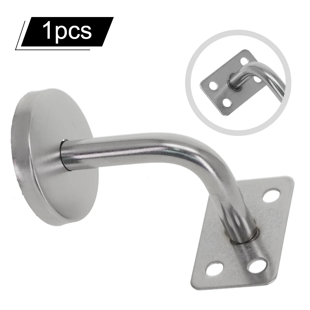 1Pcs Stainless Steel Stair Handrail Brackets 50mm x 60mm For Fitting Oak Pine Stainless Steel Handrail Securely To Wall Tools