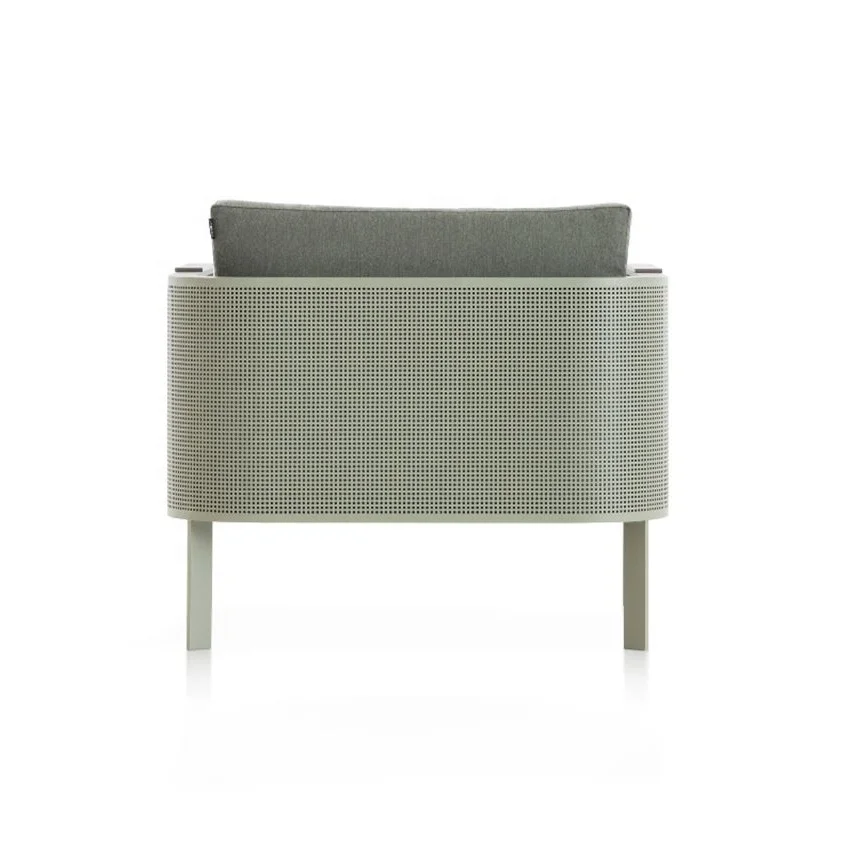 New Design All Weather Outdoor Furniture Powder-Coated Aluminium Sofa Chair Single Design Lounge Chair