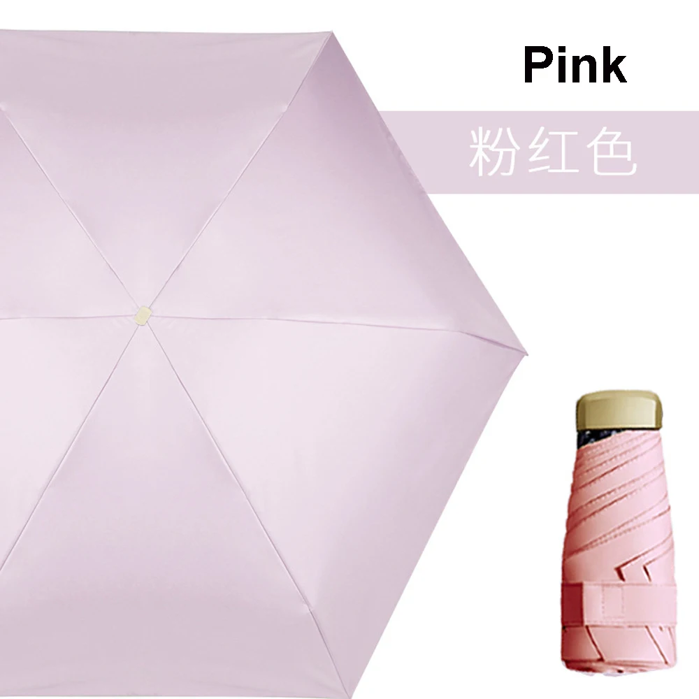 Mini Pocket Rain Umbrella Sun Shade Umbrella Women Rain UV Sun Capsule business umbrella