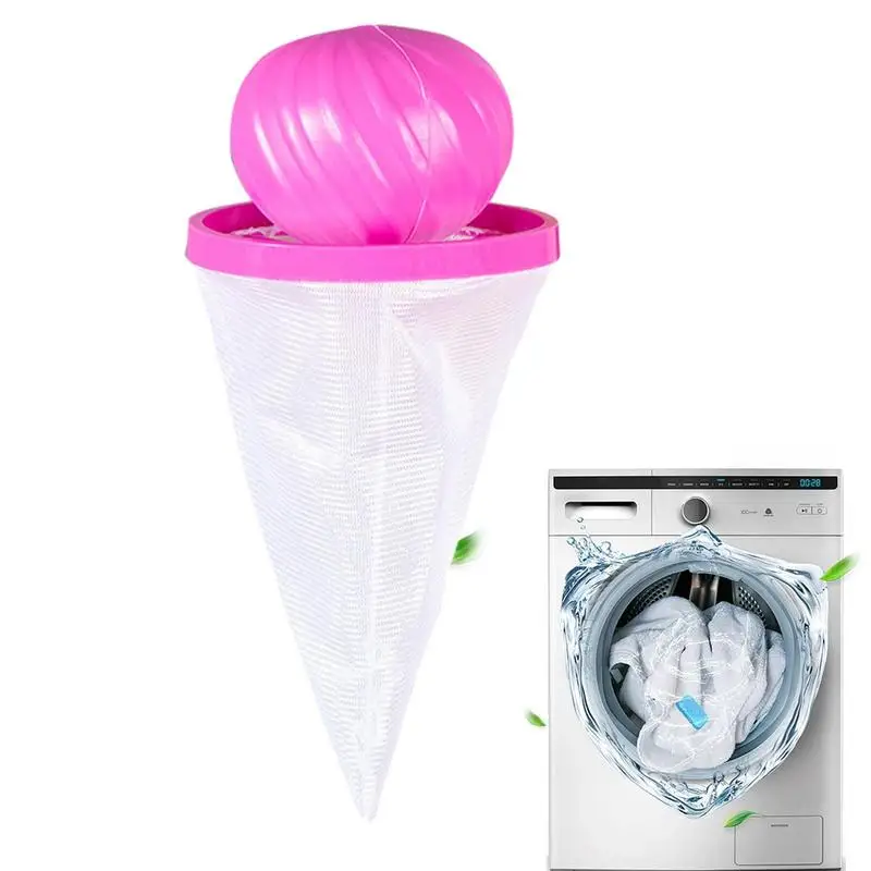 

Hair Catcher Washing Machine Floating Lint Mesh Pouch Catcher Safe Reusable Laundry Hair Remover For Hair Pet Hair Dirt Removal