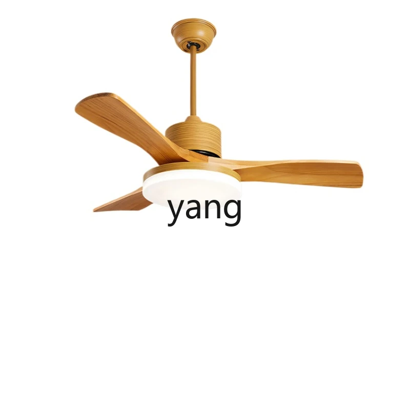 

Yjq Log Fan Lamp Simple Chinese Dining Room Bedroom Chandelier