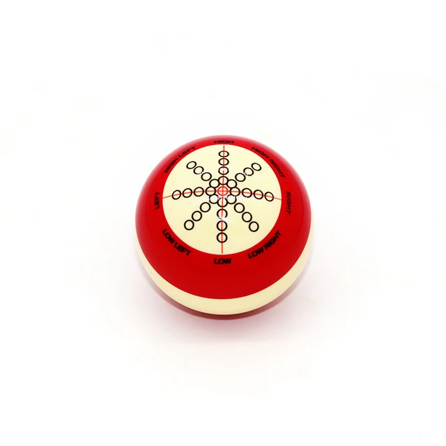 Professional 57.2mm / 52.5mm White Red Training Billiard Snooker Pool Cue Ball 1