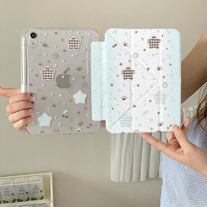 Celestial Blue & White Stars Flip Smart Cover
