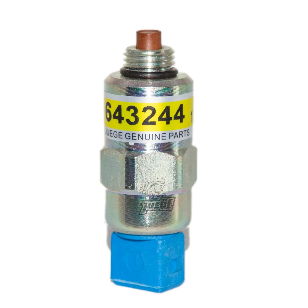 

High quality excavator stop solenoid valve 643244 12v 24v For Caterpillar cat E320D2 Excavator Parts