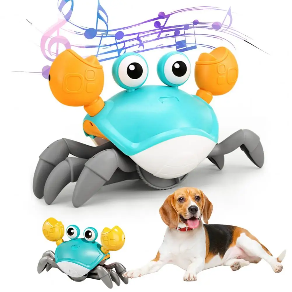 

Pet Interactive Crawling Crab Toy with Fun Music Lights Sensor Escape Interactive Educational Early Learning Toy Dog Supplies